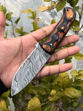 Damascus Steel Bushcraft Knife