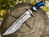 Damascus Steel Bowie Knife