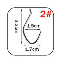W.P.E Brand Catfish Hook 5-10pcs/pack High-Carbon Steel Fishing Hook 2#-12# Very Sharp Hook Barbed Catfish Hook Fishing Tackle