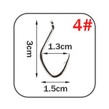 W.P.E Brand Catfish Hook 5-10pcs/pack High-Carbon Steel Fishing Hook 2#-12# Very Sharp Hook Barbed Catfish Hook Fishing Tackle