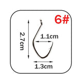 W.P.E Brand Catfish Hook 5-10pcs/pack High-Carbon Steel Fishing Hook 2#-12# Very Sharp Hook Barbed Catfish Hook Fishing Tackle