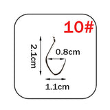 W.P.E Brand Catfish Hook 5-10pcs/pack High-Carbon Steel Fishing Hook 2#-12# Very Sharp Hook Barbed Catfish Hook Fishing Tackle