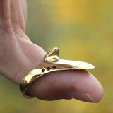 Sport Traditional Wrist Brass Finger Protector Hunting Catapult Safe Accessories Bow Archery Thumb Ring Practice Painless