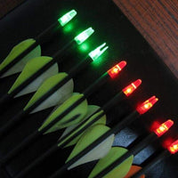 6PCS/SET Super Bright LED Luminous Arrow Nock Tail Outdoor Hunting Shooting Archery Arrow Bow Dual Tail Inside Light New