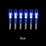 6PCS/SET Super Bright LED Luminous Arrow Nock Tail Outdoor Hunting Shooting Archery Arrow Bow Dual Tail Inside Light New