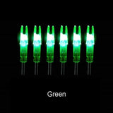 6PCS/SET Super Bright LED Luminous Arrow Nock Tail Outdoor Hunting Shooting Archery Arrow Bow Dual Tail Inside Light New