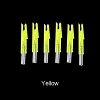 6PCS/SET Super Bright LED Luminous Arrow Nock Tail Outdoor Hunting Shooting Archery Arrow Bow Dual Tail Inside Light New