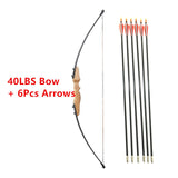 30/40LBS Straight Bow Split 51 Inches Entry Bow With Arrows For Children Youth Archery Hunting Shooting Kids  Bow