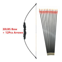 30/40LBS Straight Bow Split 51 Inches Entry Bow With Arrows For Children Youth Archery Hunting Shooting Kids  Bow