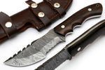 Custom Handcrafted Damascus Steel Tom Brown Tracker Knife - 10" Rosewood Handle for Survival & Tactical | KBS Knives