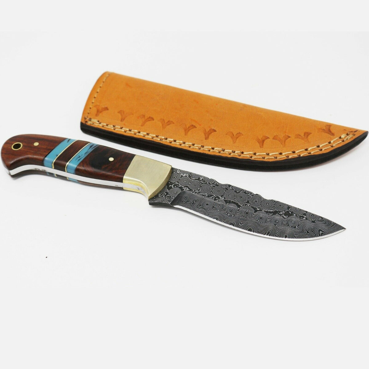 Custom Handmade Fixed Blade Damascus Steel Hunting Knife KBS Knives Store