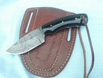 Custom Handmade Damascus Steel Fixed Blade Skinning Knife