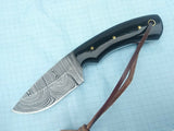 Custom Handmade Damascus Steel Fixed Blade Skinning Knife