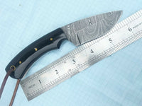 Custom Handmade Damascus Steel Fixed Blade Skinning Knife