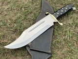 Custom Handmade Fixed Blade D2 Tool Steel Hunting Bowie Knife