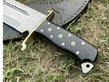Custom Handmade Fixed Blade D2 Tool Steel Hunting Bowie Knife