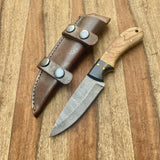 Custom Handmade Damascus Skinning Hunting Knife