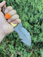 Custom Handmade Damascus Steel Guthook Knife