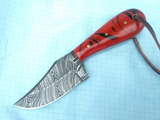 Custom Handmade Damascus Steel Fixed Blade Skinning Knife