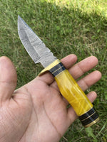 Custom Handmade Damascus Steel Hunting Knife