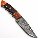 Full Tang Custom Handmade Damascus Steel Hunting Skinning Knife