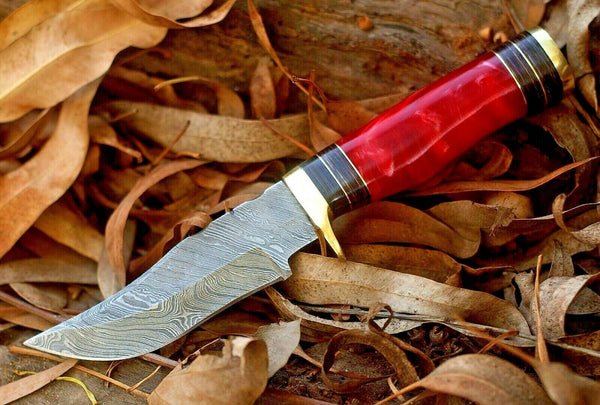 Custom Handmade Damascus Steel Hunting Knife