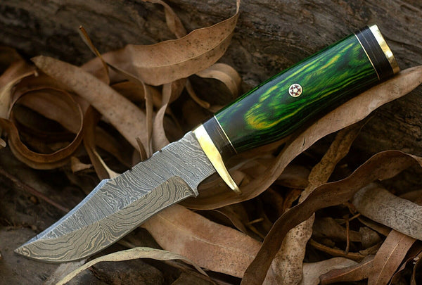 Custom Handmade Damascus Steel Hunting Knife