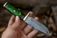 Custom Handmade Damascus Steel Hunting Knife