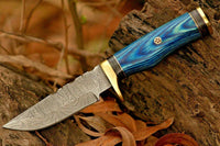 Custom Handmade Damascus Steel Hunting Knife