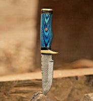 Custom Handmade Damascus Steel Hunting Knife