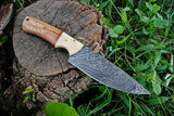 Custom Handmade Damascus Steel Hunting Knife