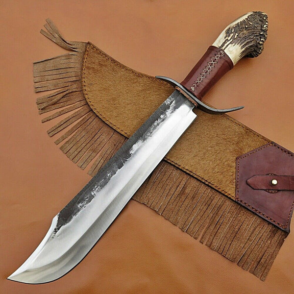 Custom Handmade 1095 Hand Forged Hunting Bowie knife