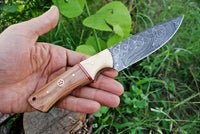 Custom Handmade Damascus Steel Hunting Knife