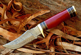 Custom Handmade Damascus Steel Hunting Knife