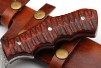 Full Tang Custom Handmade Damascus Steel Tracker Knife