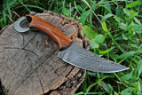 Custom Handmade Damascus Steel Skinning Hunting Knife