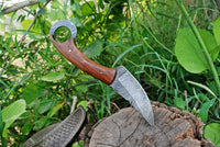 Custom Handmade Damascus Steel Skinning Hunting Knife