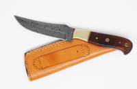 Custom Handmade Fixed Blade Damascus Steel Hunting Knife
