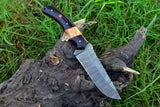 Custom Handmade Damascus Steel Hunting Knife