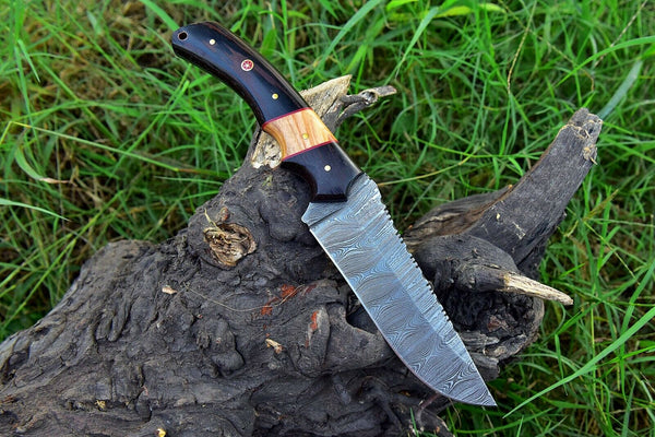 Damascus steel handmade folding knife – KBS Knives Store