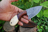 Custom Handmade Damascus Steel Skinning Knife