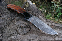 Custom Handmade Damascus Steel Skinning Hunting Knife